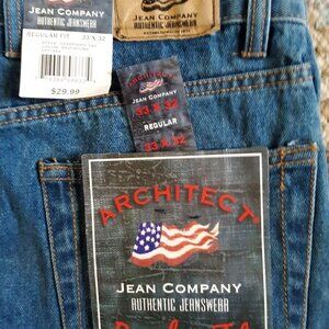 33W x 32L ARCHITECT BRAND BLUE JEANS (Regular Fit) (NEW w/ TAGS) Medium Stone